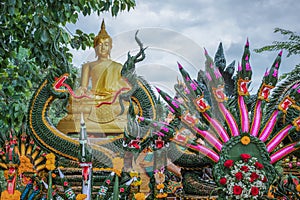 Buddha images that people worship