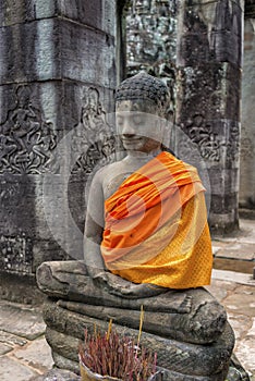 Buddha inside Angkor Wat temples, Cambodia