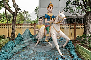 Buddha on Kanthaka horse at Wang Saen Suk monastery, Bang Saen, Thailand