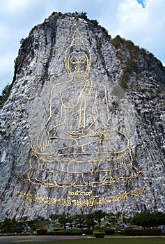 Buddha laser carved, Pattaya, Thailand
