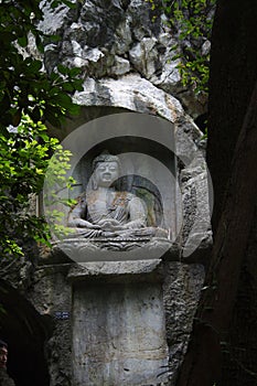 The buddha in Lingyin scenic area