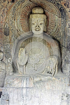 The buddha of Longmen Grottoes in china