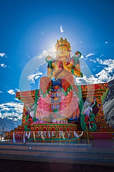 Buddha Maitreya statue in Diskit Gompa. Nubra Valley. Ladakh, In