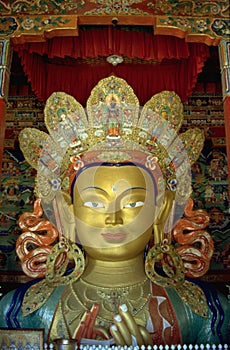 Buddha Maytraya, Thikse, Ladakh, India photo