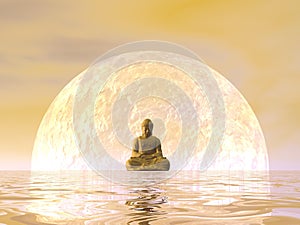 Buddha meditation - 3D render