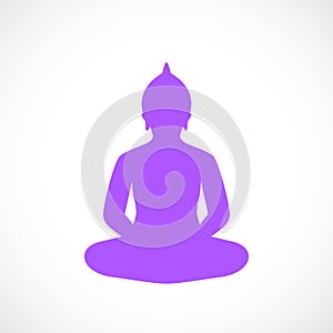 Buddha meditation vector icon