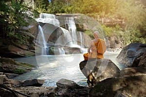 Buddha monk practice meditation