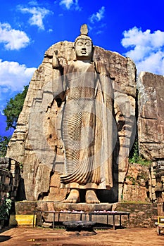 Buddha monolith statue
