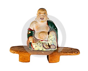 Buddha netsuke isolated