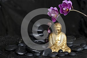 Buddha with Orchid