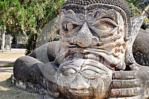 Buddha park in laos