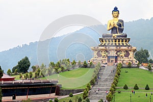 Buddha Park of Ravangla. Beautiful huge statue of Lord Buddha, at Rabangla, Sikkim, India. Gautam Buddha statue in the Buddha Park