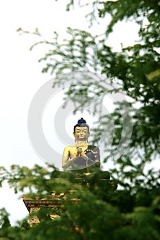 Buddha Park of Ravangla. Beautiful huge statue of Lord Buddha, at Rabangla, Sikkim, India. Gautam Buddha statue in the Buddha Park