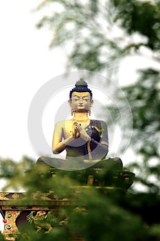 Buddha Park of Ravangla. Beautiful huge statue of Lord Buddha, at Rabangla, Sikkim, India. Gautam Buddha statue in the Buddha Park