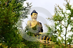 Buddha Park of Ravangla. Beautiful huge statue of Lord Buddha, at Rabangla, Sikkim, India. Gautam Buddha statue in the Buddha Park