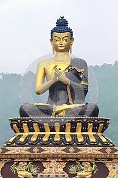 Buddha Park of Ravangla. Beautiful huge statue of Lord Buddha, at Rabangla, Sikkim, India. Gautam Buddha statue in the Buddha Park