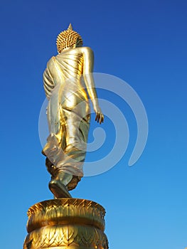 The Buddha in the posture of walking.