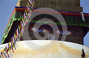Buddha's eyes, Bodnath, Nepal