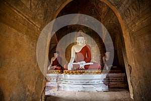 Buddha`s statue in a Bagan pagoda