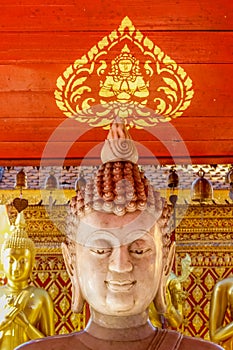 Buddha sculpture close up Wat Doi Suthep Chiang Mai Asia