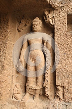 Buddha sculptures  at Kanheri Caves