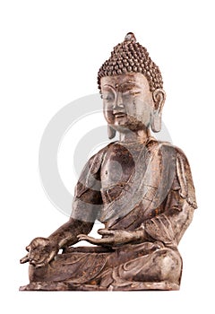 Buddha Shakyamuni`s figure in a blessing pose.