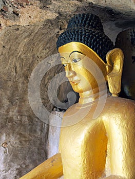 Buddha in Shite-thaung Temple, Mrauk U, sub region of the Sittwe District, Rakhine, Myanmar.