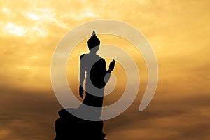 Buddha silhouette.