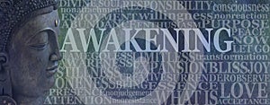 Buddha Spiritual Awakening Word Tag Cloud photo