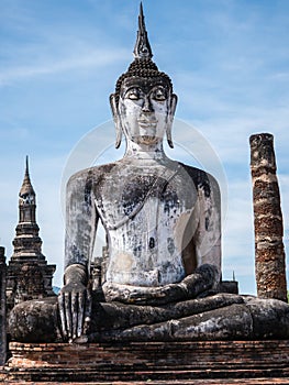 Buddha statue in ancient temple in Thailand