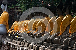Buddha statue in Ayudhaya province Thailand