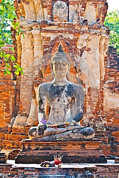 Buddha statue in beautiful light in Mahathat