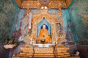 Buddha statue in a beautiful temple.