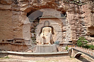 Buddha Statue at Bingling Cave Temple in Gansu province, China