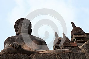 Buddha statue at Borobudur Temple, Central Java Indonesia