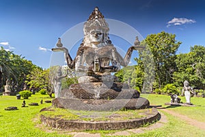 Buddha statue in the Buddha Park, Xieng Khouan, Vientiane, Laos, Indochina, Asia photo