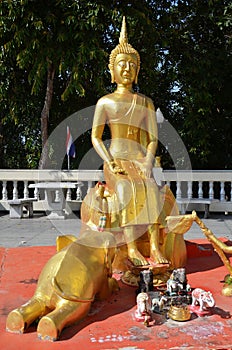 Buddha statue Buddhist temple on Phra Tmanak Hill