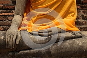 Buddha statue, detail