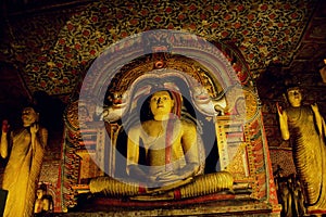 Buddha statue in Dhyana Mudra position in Dambulla