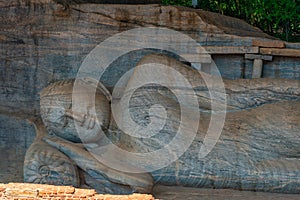 Buddha statue at Gal Vihara shrine at Polonnaruwa, Sri Lanka