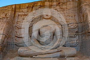 Buddha statue at Gal Vihara shrine at Polonnaruwa, Sri Lanka
