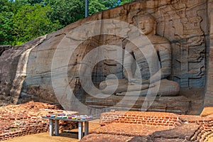 Buddha statue at Gal Vihara shrine at Polonnaruwa, Sri Lanka