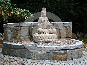 Buddha statue in garden