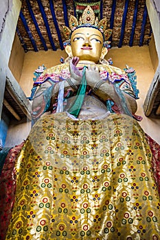 Buddha statue with golden fleece-Leh,Ladakh,India