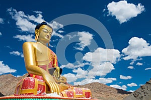 Buddha Statue at Hemis Shukpachan Village in Sham Valley, Ladakh, Jammu and Kashmir, India