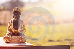 Buddha statue in India: Relaxation, balance and spirituality