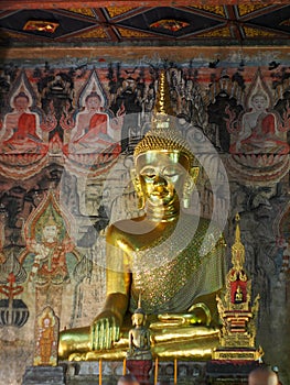 Buddha statue inside of a northern THAILAND temple