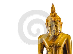 Buddha statue isolated picture with white background
