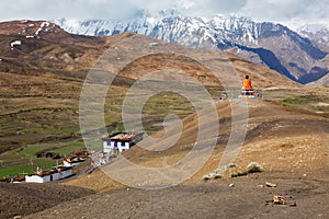 Buddha statue in Langza village.in Himalayas