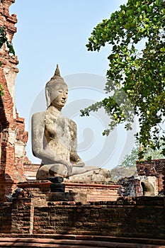 Buddha statue in Mahathat temple, Ayutthaya